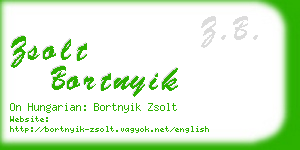 zsolt bortnyik business card